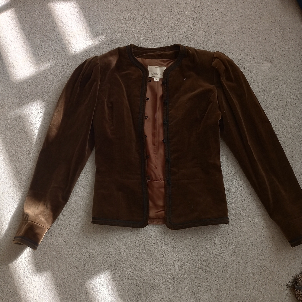 Brown Velvet Ellen Tracy Women's Jacket